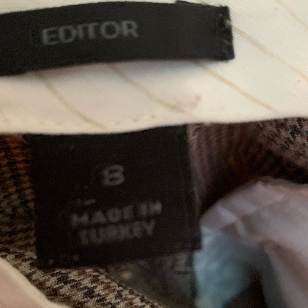 Express Design Studio, Ladies Editor Brown Plaid … - image 5